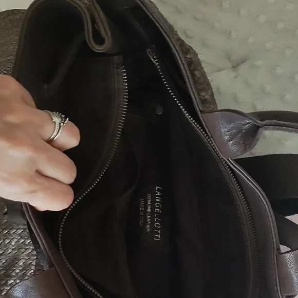 Dark Brown Woven Tote Bag - Picture 3 of 8